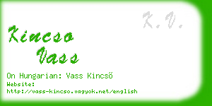 kincso vass business card